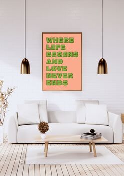 Family Wall Art Print Set Of Two, Bold Typography Home Decor, Unframed, 6 of 7