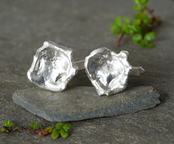 Molten Silver Cufflinks In Sterling Silver, 3 of 3