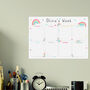 Kids Rainbow Personalised Weekly Planner Whiteboard, thumbnail 1 of 5