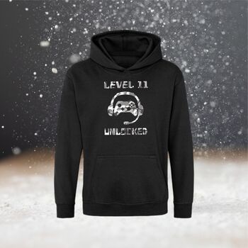 Level Unlocked Personalised Birthday Hoodie, 2 of 9