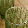 Set Of Four Green Leaf Patterned Highball Glasses, thumbnail 5 of 7
