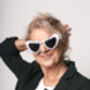 Pearl Embellished Heart Shaped 'Bride' Sunglasses, thumbnail 4 of 4
