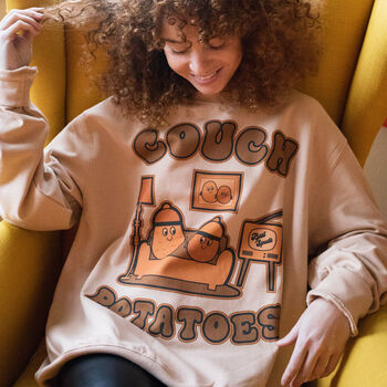 Couch Potatoes Women's Slogan Sweatshirt, 3 of 5