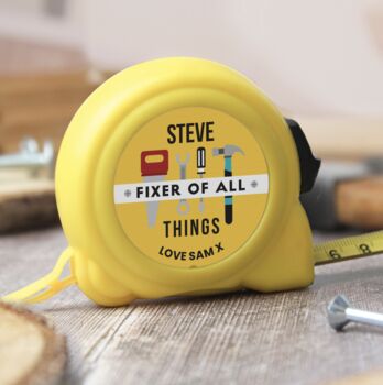 Personalised Fixer Of All Things Tape Measure, 3 of 4