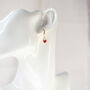 Tiny Red Heart Huggie Hoop Earrings, thumbnail 10 of 10