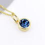 Personalised Gold Plated Sterling Silver September Sapphire Birthstone Necklace, thumbnail 1 of 10