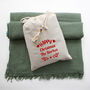 Soft Cotton Muslin Throw Blanket, Christmas Gift Personalised, thumbnail 5 of 11