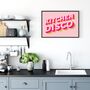 Kitchen Disco Neon And Glitter Typography Wall Art, thumbnail 2 of 5
