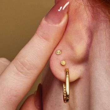 Clear Stone Single Flat Back Earring, 6 of 8