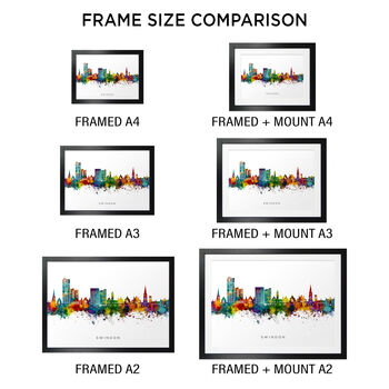 Swindon Skyline Cityscape Art Print, 5 of 12