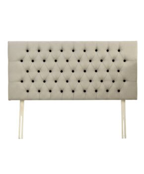 Upholstered Linen Single Headboard With Contrast Button Tufting, 4 of 11