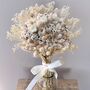 White Dried Flower Wedding Bouquet With Daisies, thumbnail 2 of 3