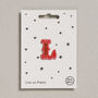 Letter L Alphabet Iron On Patch, thumbnail 1 of 4