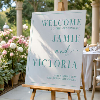 Wedding Welcome Board | Riviera Design| Over 80 Colours, 2 of 3