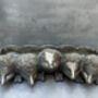 Distressed Silver Hedgehog Planter Cute 33cm Plant Pot, thumbnail 2 of 12