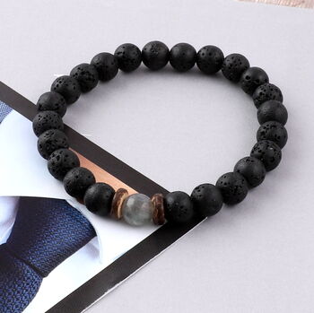 Lava Stone Bracelet For Father's Day, 4 of 6