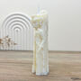 Mini Skeleton Pillar Candle Halloween Candlestick, thumbnail 5 of 8
