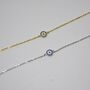 Sterling Silver Evil Eye Dainty Bracelet, thumbnail 2 of 9