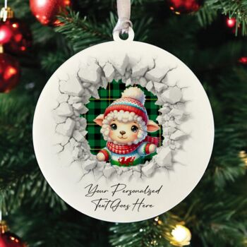 Personalised Christmas Wales Dragon And Welsh Sheep Break Through, 5 of 12
