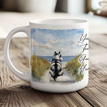 Personalised Husky Dog Beach Walk Collection, 5 of 8
