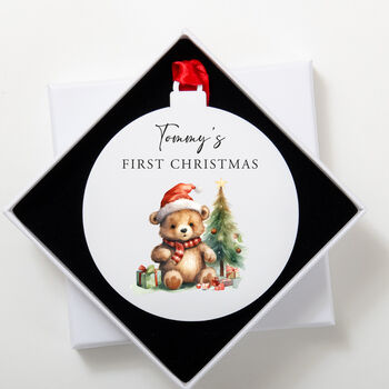 Personalised First Christmas Bauble Decoration, 8 of 10