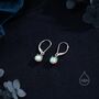 Aurora Ab Cz Lever Back Hoop In Sterling Silver, thumbnail 5 of 12
