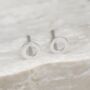 Sterling Silver Karma Circle Stud Earrings, thumbnail 6 of 10