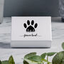 Personalised Paw Prints Glass Token Gift Boxed, thumbnail 4 of 4