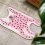 Vibrant Colour Pop Pink Leopard Bath Mat, thumbnail 9 of 11