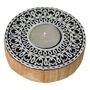 Wooden Round Tea Light Candle Holder, Set Of Two, thumbnail 4 of 5