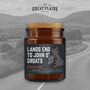 Brown Jar Candle • 'Land's End To John O' Groats” • Scented Candle • Adventure • Cycle Walk Run • Challenge • Gift For Her Him • Gift Box, thumbnail 1 of 2