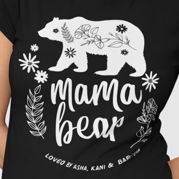 Personalised Mama Bear Cotton T Shirt, 2 of 2
