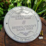 Personalised Round Wedding Heritage Aluminium Gift Plaque, thumbnail 2 of 6
