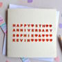 Personalised Laser Cut Heart Anniversary Card, thumbnail 1 of 2