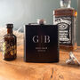 Personalised Matte Black 6oz Initials Hip Flask Wedding, Groomsmen And Birthday Gift, thumbnail 9 of 12