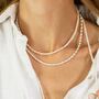 Long Sterling Silver And Pearl Necklace, thumbnail 6 of 10