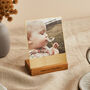 Personalised Brass And Wood Desk Photo Block, thumbnail 1 of 4