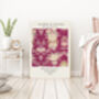 Vintage Flower Textile Art Print, thumbnail 2 of 3