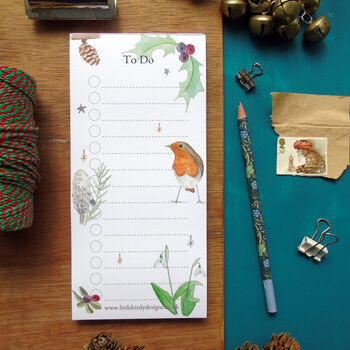 Robin 'To Do' List Christmas Notepad, 2 of 10