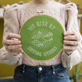 Embroidery Hoop Kit We Rise By Lifting Others, 2 of 8