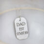 Sterling Silver Personalised Men's Dog Tag Necklace, thumbnail 2 of 4