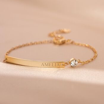 Personalised Birthstone Bar Bracelet, 4 of 12