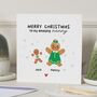 Personalised Gingerbread Nanny Nan Nanna Christmas Card, thumbnail 1 of 8