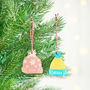 Personalised Wooly Hat Christmas Decoration, thumbnail 1 of 5