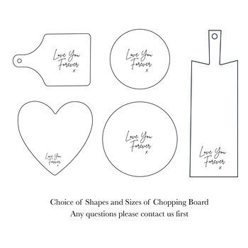 Personalised Handwriting Heart Chopping Board, 3 of 3