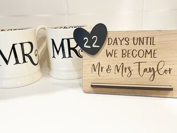 Personalised Wedding Countdown Plaque, 3 of 6