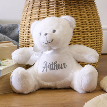 Personalised Soft Teddy Toy Gift For Baby Shower, 2 of 2