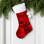 Personalised Stag Red Stocking, thumbnail 3 of 4