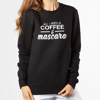 Coffee Mascara New Mum Gift Mother Sweatshirt, 2 of 3