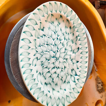 Handmade Oval Ceramic Leaf Platter, 6 of 8